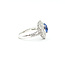 Ring Cocktail Double Halo 1.30ctw Round Diamonds 3.00ctw Pastel Blue Sapphire Plat 16x15mm Sz7 7.7g 225110123