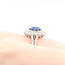 Ring Cocktail Double Halo 1.30ctw Round Diamonds 3.00ctw Pastel Blue Sapphire Plat 16x15mm Sz7 7.7g 225110123
