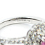 Ring Double Halo Split Shank 0.92ctw Round Diamonds 1.38ctw Pink Sapphire PLAT 14mm Sz7 6.2g 225110133