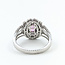 Ring Double Halo Split Shank 0.92ctw Round Diamonds 1.38ctw Pink Sapphire PLAT 14mm Sz7 6.2g 225110133