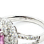 Ring Double Halo Split Shank 0.92ctw Round Diamonds 1.38ctw Pink Sapphire PLAT 14mm Sz7 6.2g 225110133