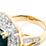 Ring Halo Milgrain 1.71ctw Round Diamonds 7.2ctw Emerald Plat 24mm Sz7 17.1g 225110134