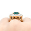 Ring Halo Milgrain 1.71ctw Round Diamonds 7.2ctw Emerald Plat 24mm Sz7 17.1g 225110134