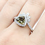 Ring Halo 0.49ctw Round Diamonds 1.08ct Color-Changing Green Alexandrite PLAT 13mm Sz6.75 5.2g 225110135