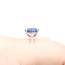 Ring Engagement 0.37ctw Round Diamonds 3.65ct Cornflower Blue Ceylon Sapphire 18K 2.2mm Sz6.5 3.4g 225110132