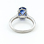 Ring Engagement 0.37ctw Round Diamonds 3.65ct Cornflower Blue Ceylon Sapphire 18K 2.2mm Sz6.5 3.4g 225110132