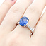 Ring Engagement 0.37ctw Round Diamonds 3.65ct Cornflower Blue Ceylon Sapphire 18K 2.2mm Sz6.5 3.4g 225110132