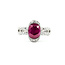 Ring Split Shank .81ctw Round Diamonds 2.17ctw Ruby PLAT 5mm Sz7 9.4g 225110130