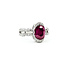 Ring Split Shank .81ctw Round Diamonds 2.17ctw Ruby PLAT 5mm Sz7 9.4g 225110130