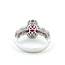 Ring Split Shank .81ctw Round Diamonds 2.17ctw Ruby PLAT 5mm Sz7 9.4g 225110130