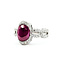 Ring Split Shank .81ctw Round Diamonds 2.17ctw Ruby PLAT 5mm Sz7 9.4g 225110130