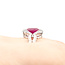 Ring Split Shank .81ctw Round Diamonds 2.17ctw Ruby PLAT 5mm Sz7 9.4g 225110130