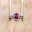 Ring Split Shank .81ctw Round Diamonds 2.17ctw Ruby PLAT 5mm Sz7 9.4g 225110130