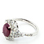 Ring Halo 0.92ctw Round Diamonds 1.99ctw Burma Red Ruby PLAT 15mm Sz6.5 16.7g 225110131
