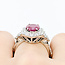 Ring Halo 0.92ctw Round Diamonds 1.99ctw Burma Red Ruby PLAT 15mm Sz6.5 16.7g 225110131