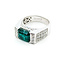 Ring Gallery Display 1.31ctw Round Diamonds 3.15ct Emerald 18K 7.5mm Sz6.5 10.5g 225110129