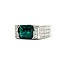 Ring Gallery Display 1.31ctw Round Diamonds 3.15ct Emerald 18K 7.5mm Sz6.5 10.5g 225110129