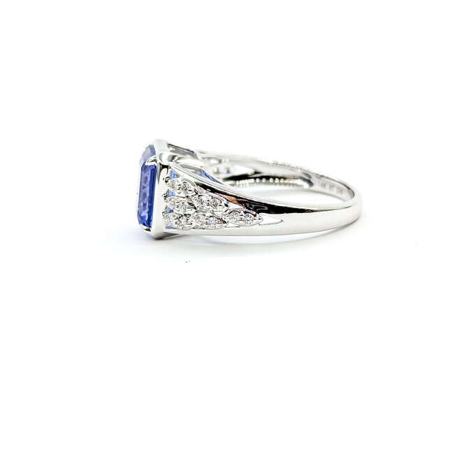 Ring .12ctw Round Diamonds 2.2ct Tanzanite 14kw 10.15mm Sz7 3.9g 225100020