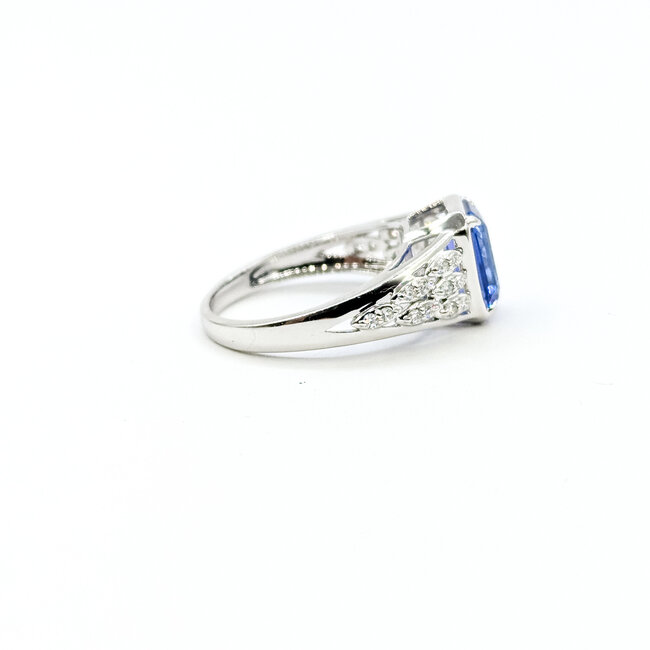 Ring .12ctw Round Diamonds 2.2ct Tanzanite 14kw 10.15mm Sz7 3.9g 225100020