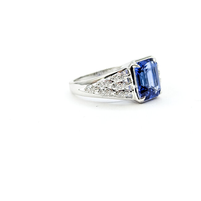 Ring .12ctw Round Diamonds 2.2ct Tanzanite 14kw 10.15mm Sz7 3.9g 225100020