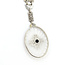 Necklace Filigree Kampfer Glass .03ctw Old Euro Cut Diamonds 10kw 1.75x1.4" 15" 10.32g 225110078