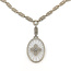 Necklace Filigree Kampfer Glass .03ctw Old Euro Cut Diamonds 10kw 1.75x1.4" 15" 10.32g 225110078