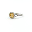 Ring Halo 0.47ctw, 0.61ct yellow center Round Diamonds 18kw 9x9mm Sz7 3.86g 225110144