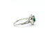 Ring Double Halo 0.40ctw Round Diamonds 1.20ctw Emerald 14kw 12mm Sz7 4g 225110145