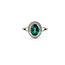 Ring Double Halo 0.40ctw Round Diamonds 1.20ctw Emerald 14kw 12mm Sz7 4g 225110145