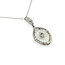 Necklace Filigree Kampfer Glass .02ct Round Diamond 14kw 1.5x.75" 15.5" 2.9g 225110081