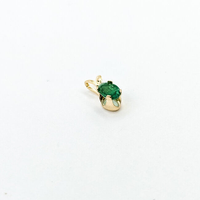 Pendant Solitaire .50ct Emerald 14ky 10x5x4.5mm .33g 225100088