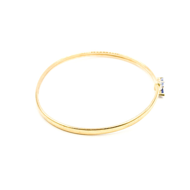 Bracelet Bypass 0.06ctw Round Diamonds .50ctw Purple Tanzanite 14ky 2.8mm 7" 3.06g 225100068