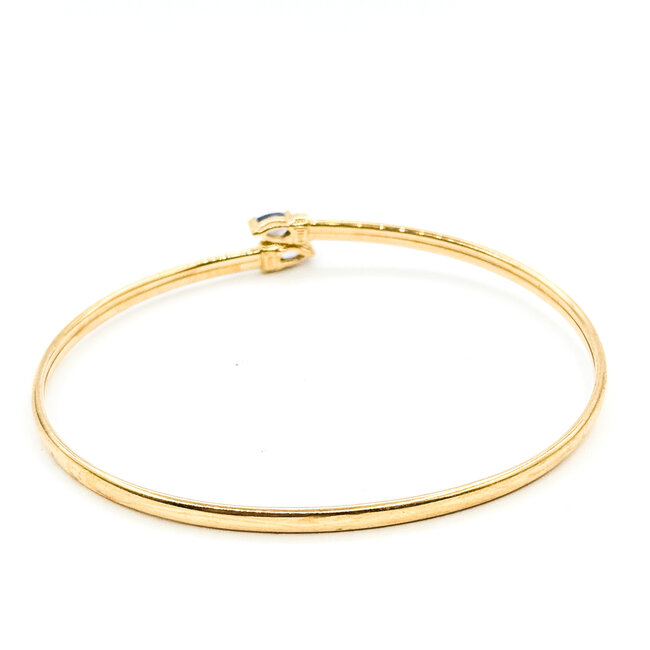 Bracelet Bypass 0.06ctw Round Diamonds .50ctw Purple Tanzanite 14ky 2.8mm 7" 3.06g 225100068