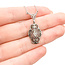 Necklace Filigree .03ct Old Mine Cut Diamond 14kw 1.5x.6" 18" 2.87g 225110080