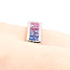 Ring Invisible Set 0.24ctw Round Diamonds 2.29ctw Rainbow Sapphire 14kw 7.8mm Sz7 7.35g 225110142