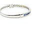 Bracelet Bangle Channel 0.66ctw Round Diamonds 3.35ctw Rainbow Sapphire 14kw 7.25" 15.7g 225110137