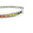 Bracelet Bangle Channel 0.66ctw Round Diamonds 3.35ctw Rainbow Sapphire 14kw 7.25" 15.7g 225110137