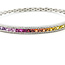 Bracelet Bangle Channel 0.66ctw Round Diamonds 3.35ctw Rainbow Sapphire 14kw 7.25" 15.7g 225110137