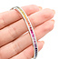 Bracelet Bangle Channel 0.66ctw Round Diamonds 3.35ctw Rainbow Sapphire 14kw 7.25" 15.7g 225110137