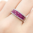 Ring Invisible Set 0.24ctw Round Diamonds 2.22ctw Ruby 14ky 7.3mm Sz7 6.20g 225110143