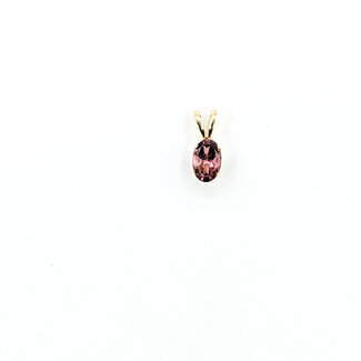 Pendant Solitaire .60ct Purple Tourmaline 14ky 10x4mm .27g 225100085