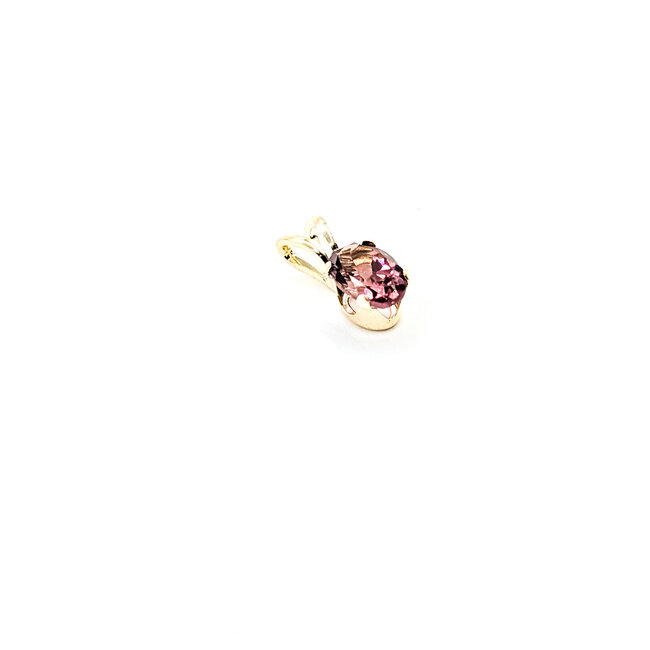 Pendant Solitaire .60ct Purple Tourmaline 14ky 10x4mm .27g 225100085