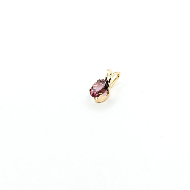 Pendant Solitaire .60ct Purple Tourmaline 14ky 10x4mm .27g 225100085