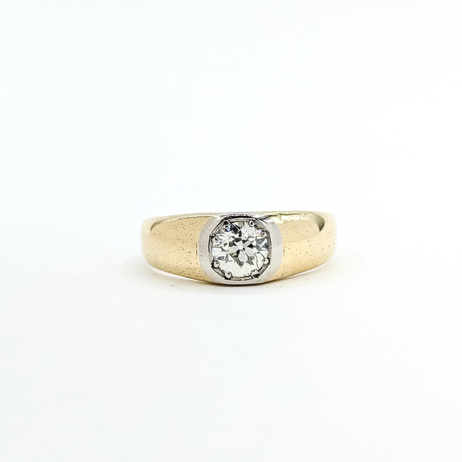 Ring Engraved Vintage .50ct Old Euro Cut Diamonds 14ktt 14.5mm Sz8.75 6.2g 225110074
