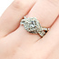 Ring Halo Wedding Set 1.52ctw Princess & Round Diamonds 14kw 6.5mm Sz5.5 6.18g 225110077