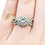 Ring Halo Wedding Set 1.52ctw Princess & Round Diamonds 14kw 6.5mm Sz5.5 6.18g 225110077