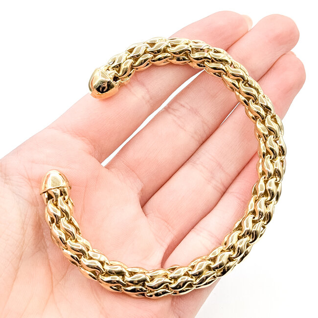 Bracelet Woven Cuff 18ky 27.8g 225102002