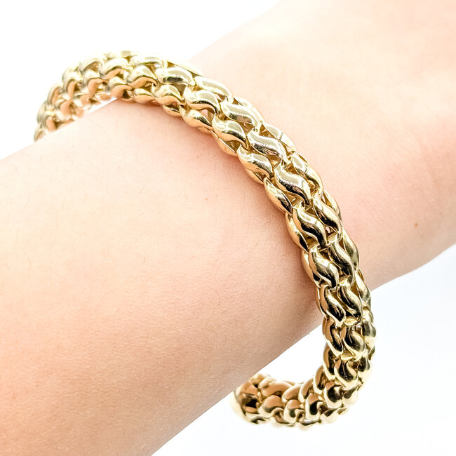 Bracelet Woven Cuff 18ky 27.8g 225102002