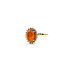 Ring Halo Cabochon 0.15ctw Round Diamonds 1ct Carnelian 14ky 12.5mm Sz6.5 2.63g 225110003