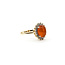 Ring Halo Cabochon 0.15ctw Round Diamonds 1ct Carnelian 14ky 12.5mm Sz6.5 2.63g 225110003